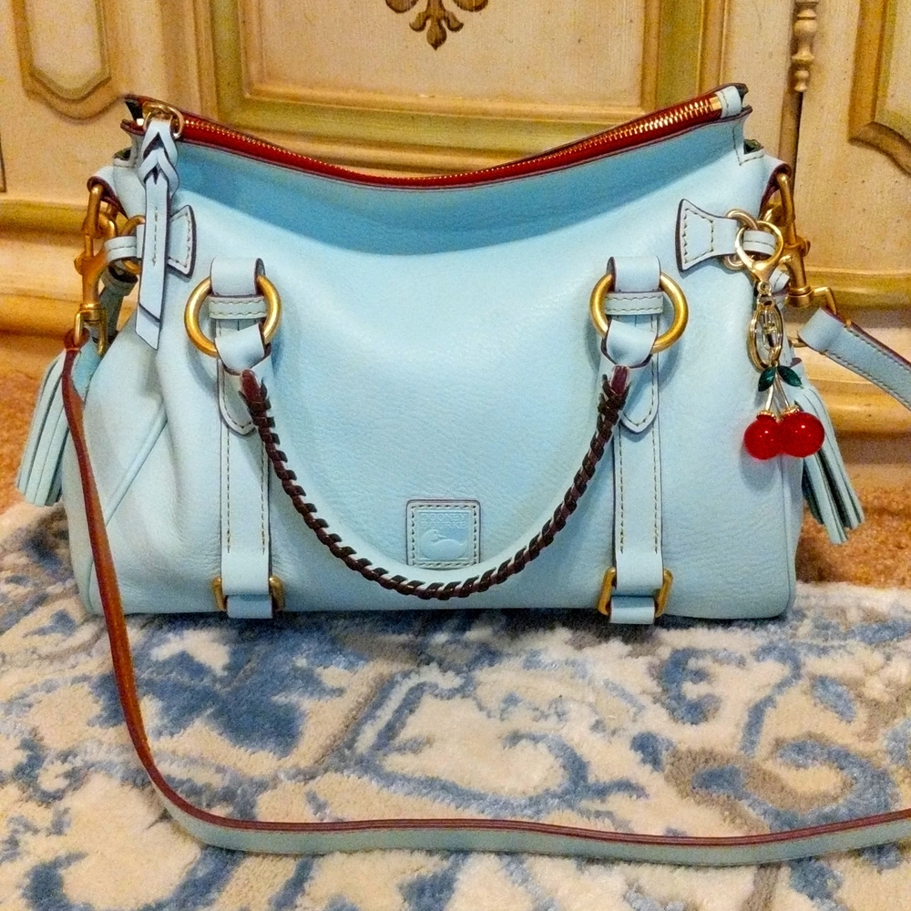 **RARE** Dooney and Bourke Pale Blue Small Florentine Satchel!!